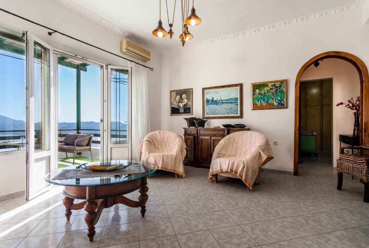 Melisses Sea View House Villa Plaka  ภายนอก รูปภาพ